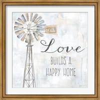 Framed Windmill Love Sentiment