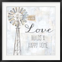 Framed Windmill Love Sentiment