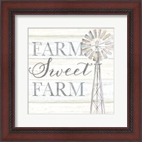 Framed Windmill Farm Sweet Farm Sentiment