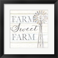 Framed Windmill Farm Sweet Farm Sentiment