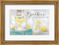 Framed Gather Here Country Lemons Landscape