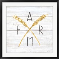 Framed Farmhouse Stamp Wheat