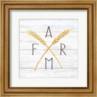 Framed Farmhouse Stamp Wheat