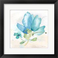 Poppy Single Blue Framed Print