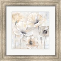 Framed Gray Poppy Garden II