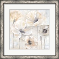 Framed 'Gray Poppy Garden II' border=