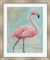 Framed Pink Flamingo I