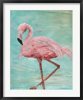 Framed Pink Flamingo II