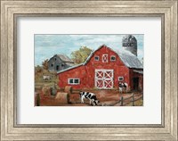 Framed Red Country Barn