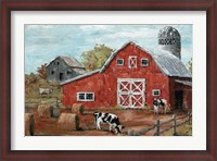 Framed Red Country Barn