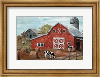 Framed Red Country Barn