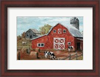 Framed Red Country Barn