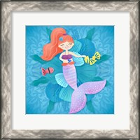 Framed Mermaid Red Hair
