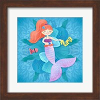 Framed Mermaid Red Hair