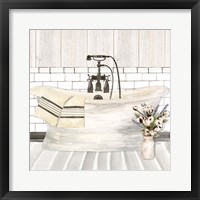 Framed 'Farmhouse Bath I Tub' border=