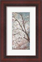 Framed Magnolia Branches on Blue III