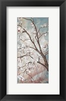 Framed Magnolia Branches on Blue III