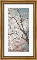 Framed Magnolia Branches on Blue III