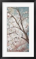 Magnolia Branches on Blue III Framed Print