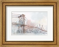 Framed Blushing Brooklyn Bridge