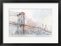 Framed Blushing Brooklyn Bridge