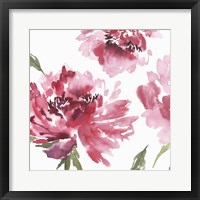 Crimson Blossoms II Framed Print