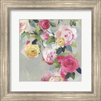 Framed Cascade of Roses I