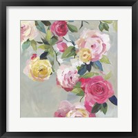 Cascade of Roses I Framed Print