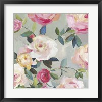 Framed Cascade of Roses II