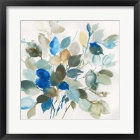 Blue Leaves I Framed Print