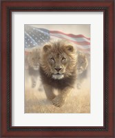 Framed Running Lions America