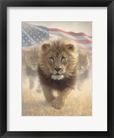 Framed Running Lions America