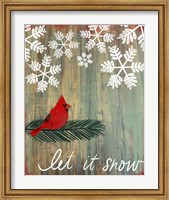 Framed Let It Snow Cardinal