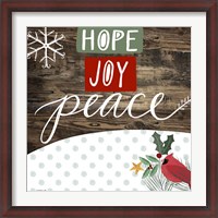 Framed Hope Joy Peace