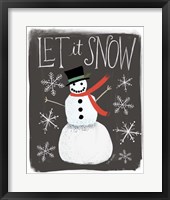 Framed Let It Snow Snowman