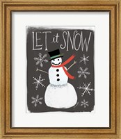 Framed Let It Snow Snowman