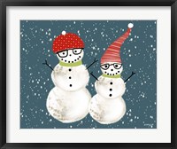 Framed Pair of Snowmen