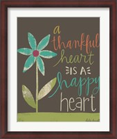 Framed Thankful Happy Heart