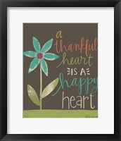 Framed Thankful Happy Heart