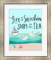 Framed Live in the Sunshine, Swim in the Sea