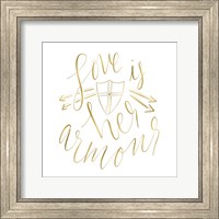 Framed Love is her Armour Gold