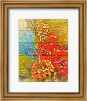 Framed Pinecone and Berries
