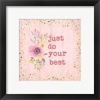 Framed 'Just Do Your Best' border=