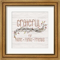 Framed Grateful for Home II