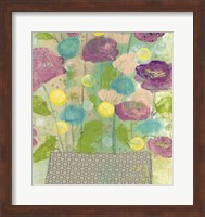 Framed Purple and Yellow Floral II