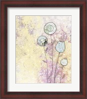 Framed Lavender Floral Abstract