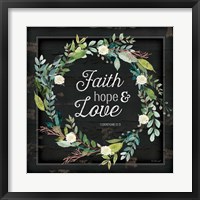 Framed Faith, Hope and Love