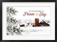 Framed Peace and Joy Barn