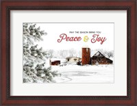 Framed Peace and Joy Barn