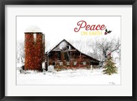 Framed Peace on Earth Barn